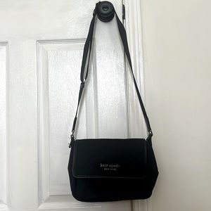 Kate Spade Black Nylon Daily Medium Messenger Shoulder Handbag - NEW
